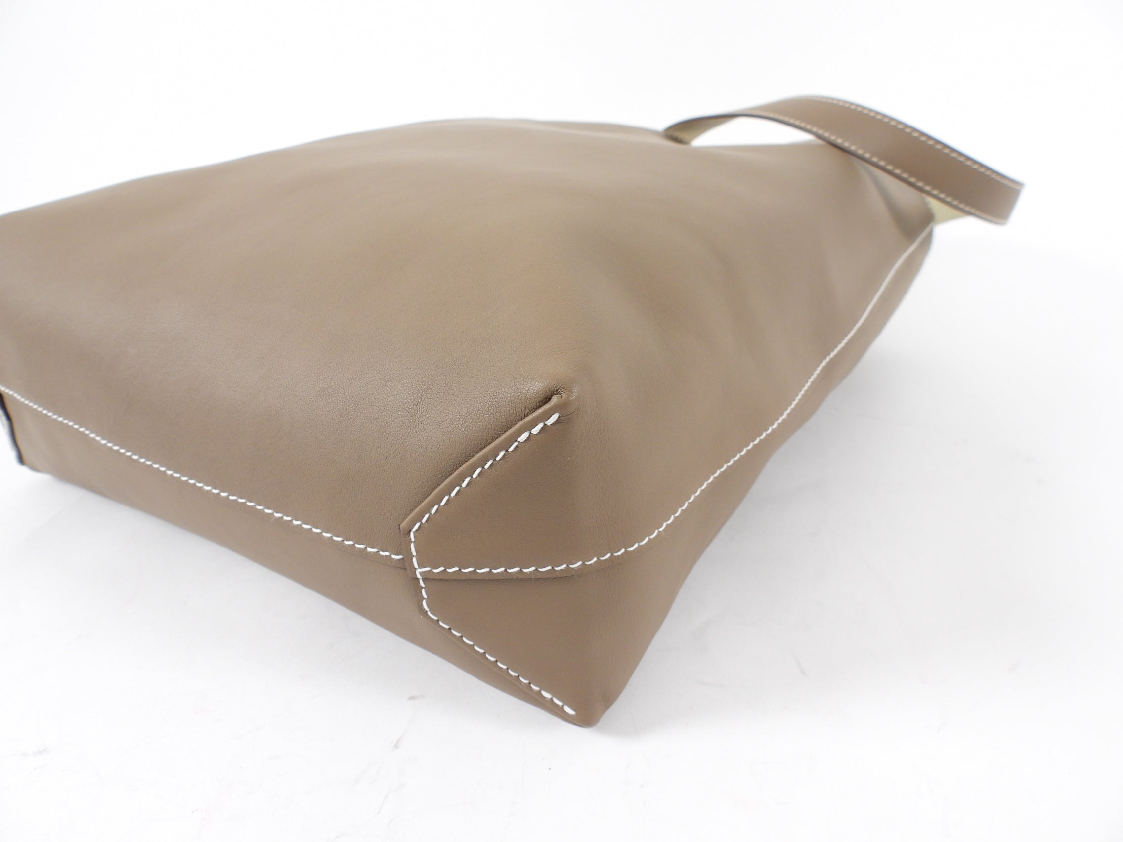 Hermes Taupe Craie Neo Double Sens 35 Swift Leather Reversible Tote Bag