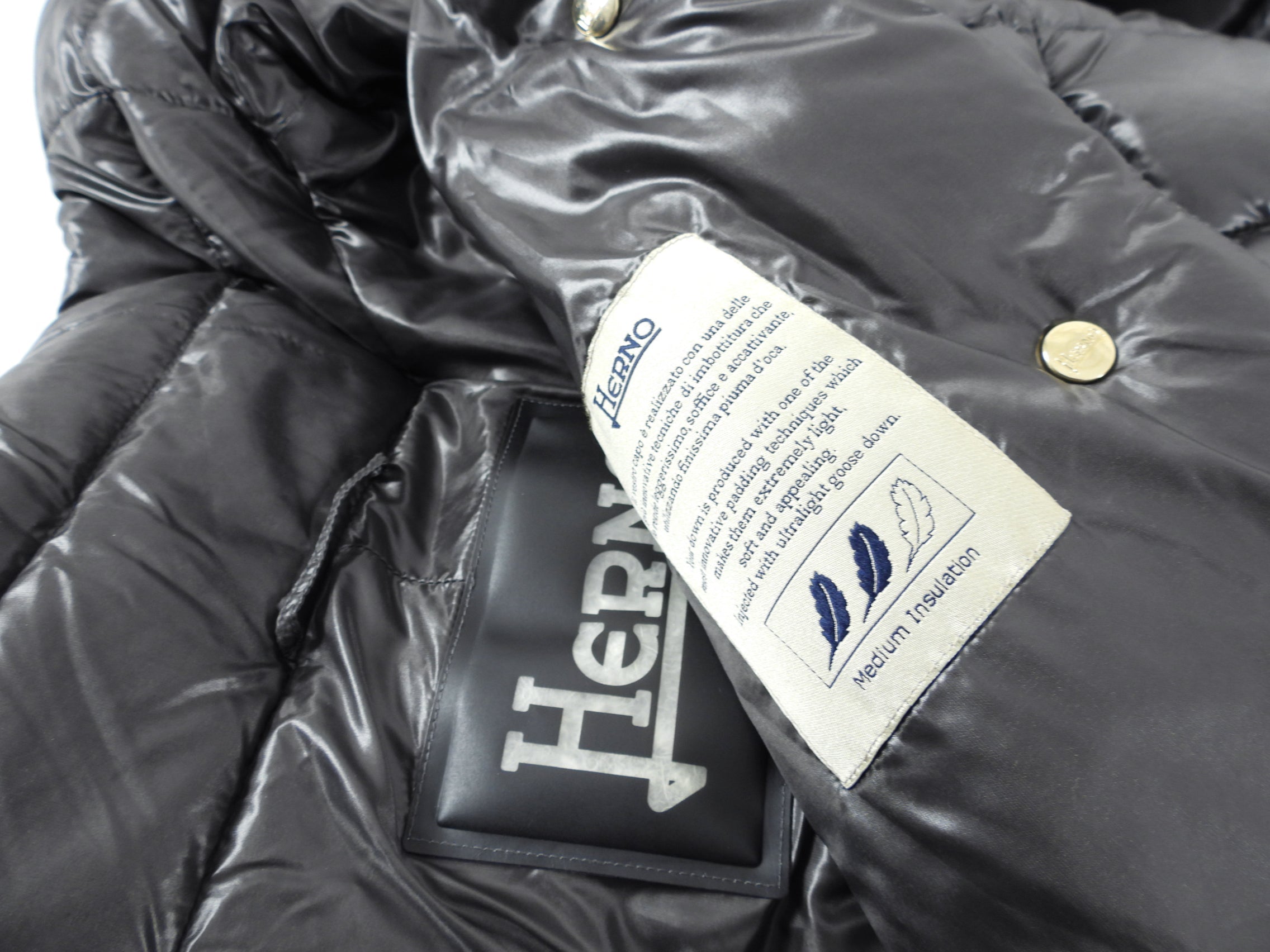 Herno Grey Light Down Filled Puffer Coat - IT44 / USA 8