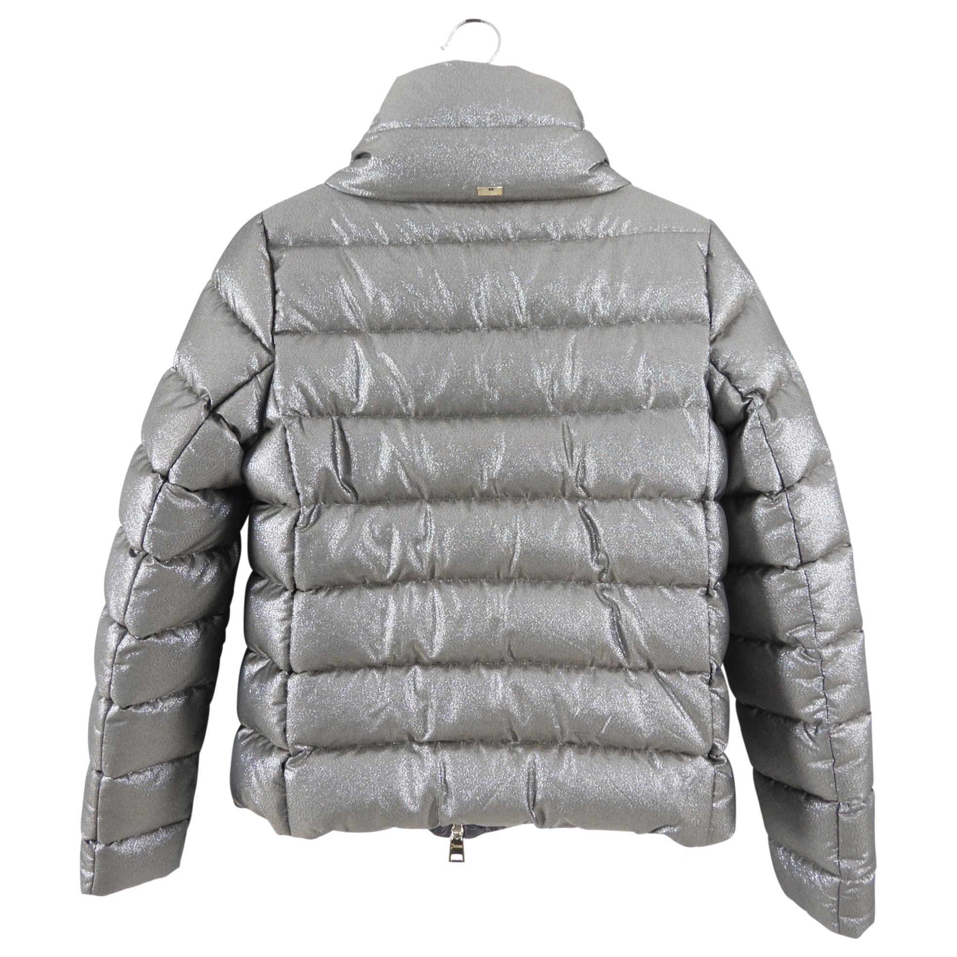Herno Silver Shimmer Puffer Jacket - IT42 / S