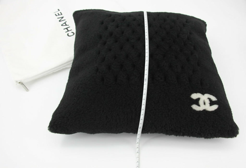 Chanel Coco Mark Cotton Cashmere Black Pillow Cushion