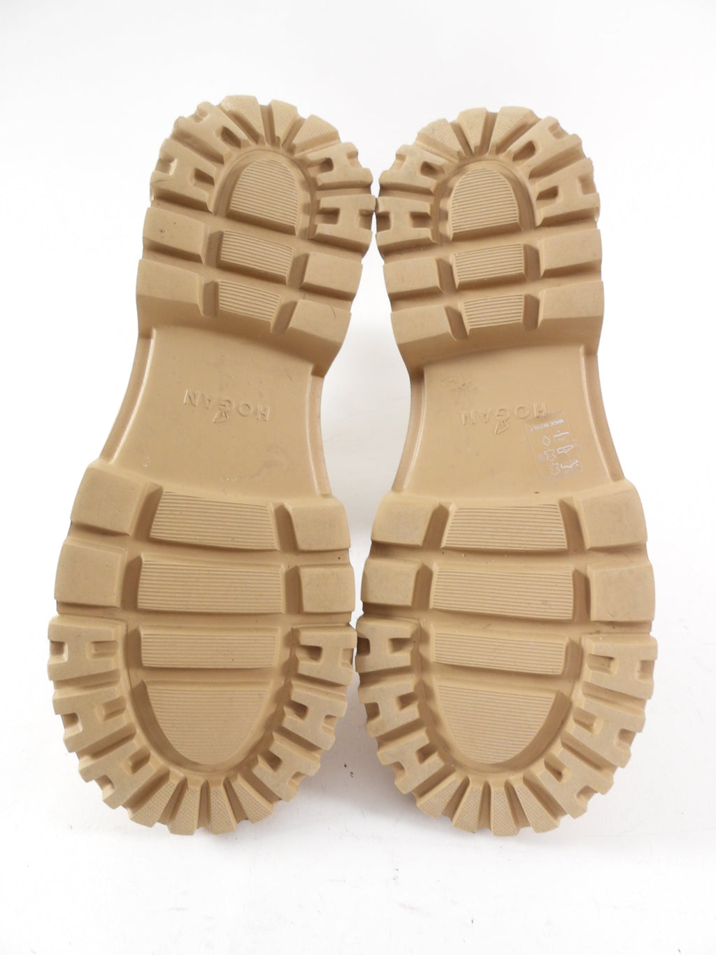 Hogan Beige Faux Shearling Suede Ankle Boots - 37 / 7