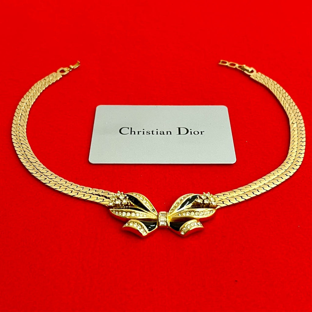 Christian Dior Ribbon Necklace