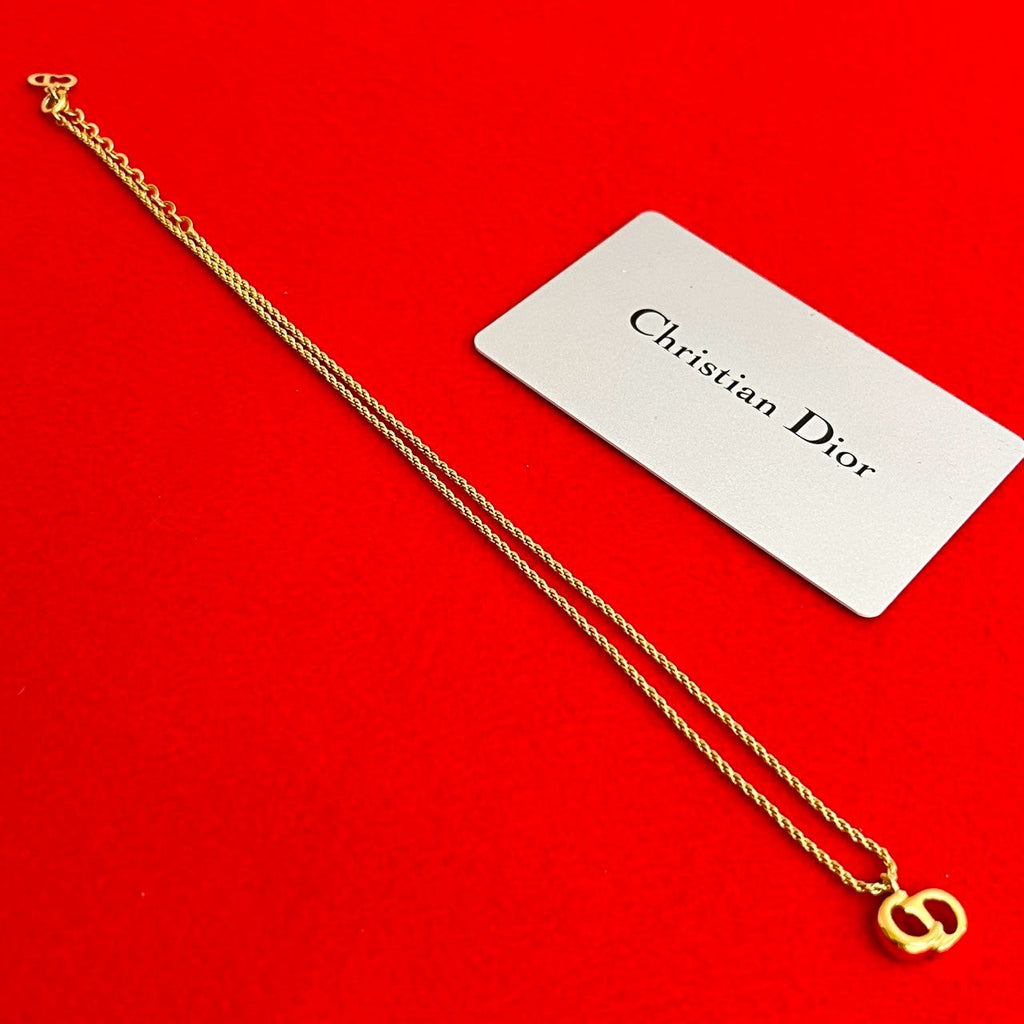 Christian Dior CD Logo Necklace