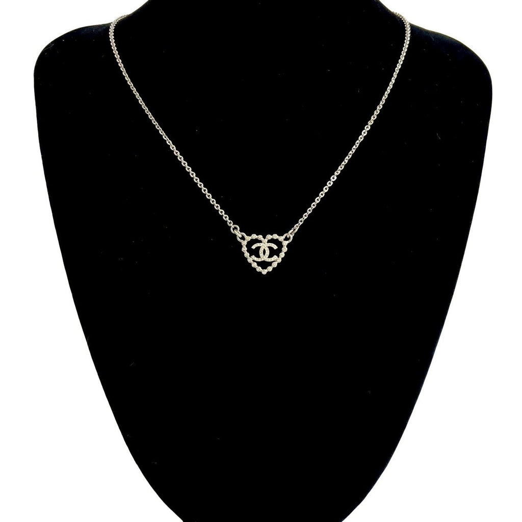 Chanel Coco Mark Heart Motif Necklace Pendant