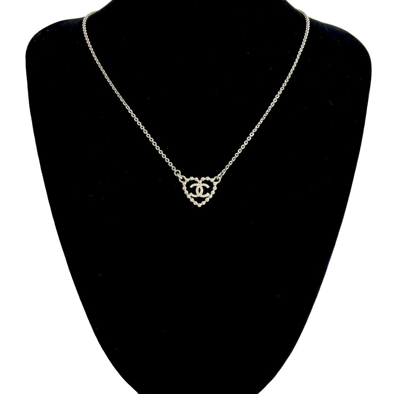 Chanel Coco Mark Heart Motif Necklace Pendant