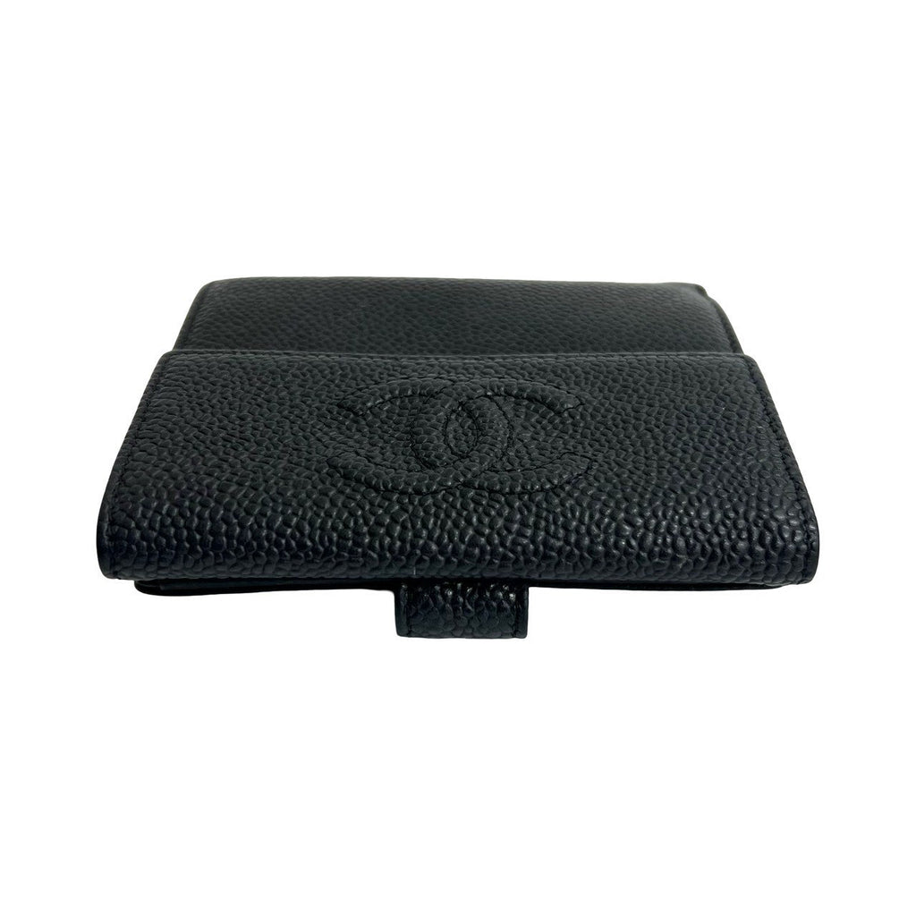 Chanel Coco Mark Matte Caviar Skin Wallet