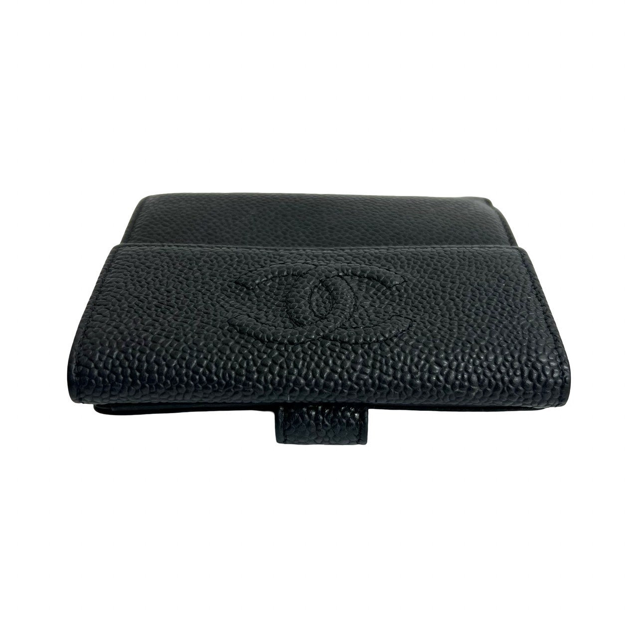 Chanel Coco Mark Matte Caviar Skin Wallet