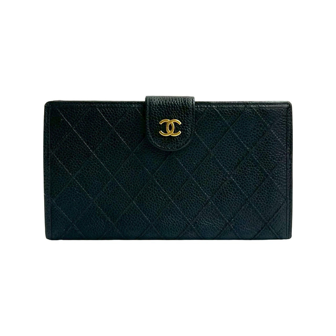 Chanel Bicolore Matte Caviar Skin Long Wallet