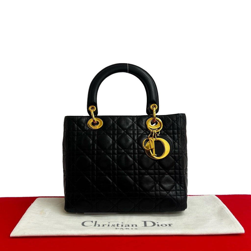 Christian Dior Lady Dior Leather Handbag