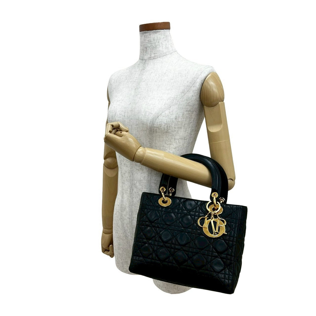 Christian Dior Lady Dior Leather Handbag
