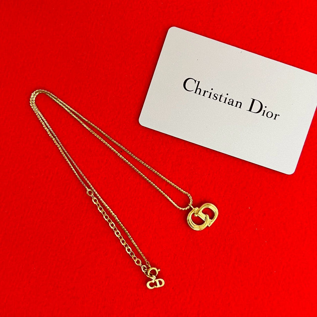 Christian Dior CD Logo Necklace
