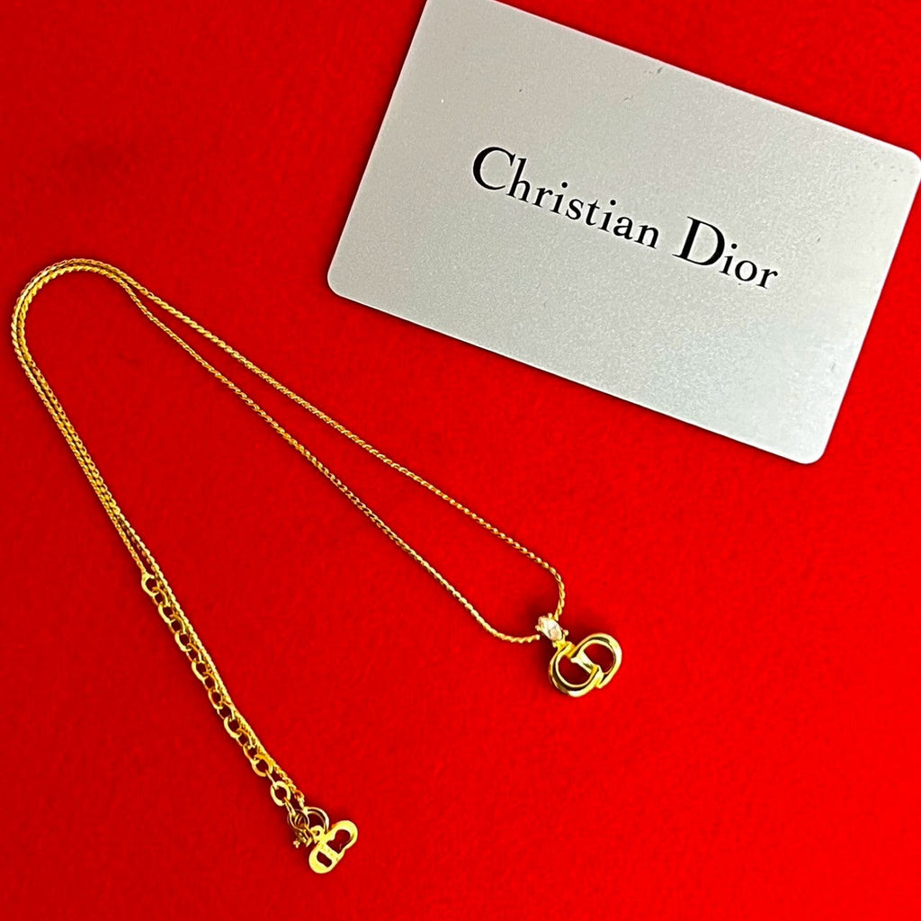 Christian Dior CD Logo Necklace