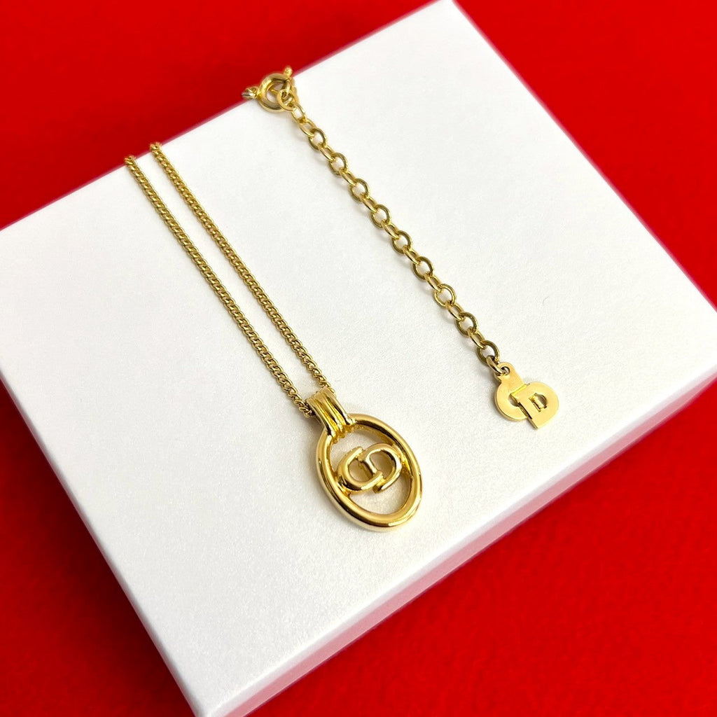 Christian Dior CD Logo Necklace