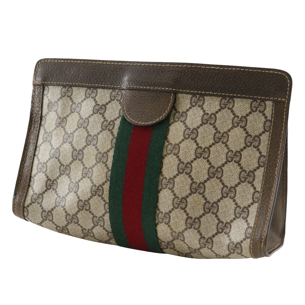 Gucci GG Plus Leather Clutch Bag