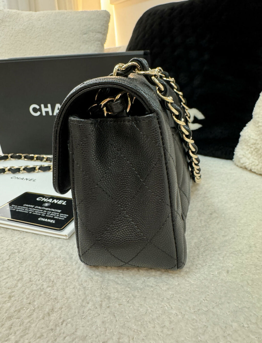 Chanel(17)Small Classic Flap Caviar Bag