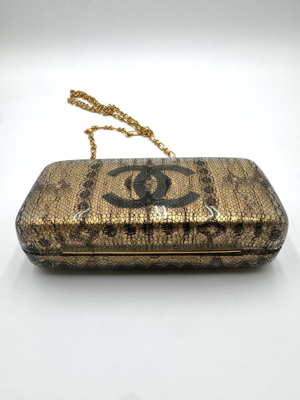 Chanel Vintage 2004-2005 Lace Gold Minaudière