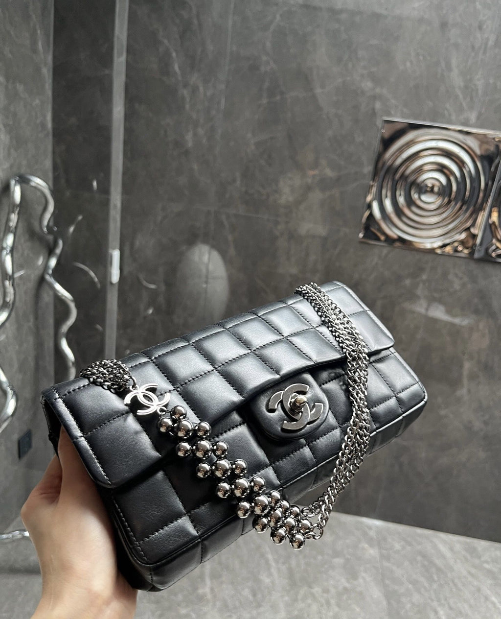Chanel black & silver