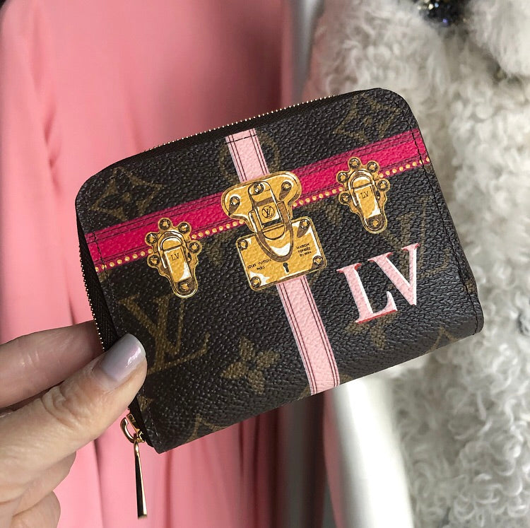 Louis Vuitton Monogram Summer Trunks Small Zippered Wallet