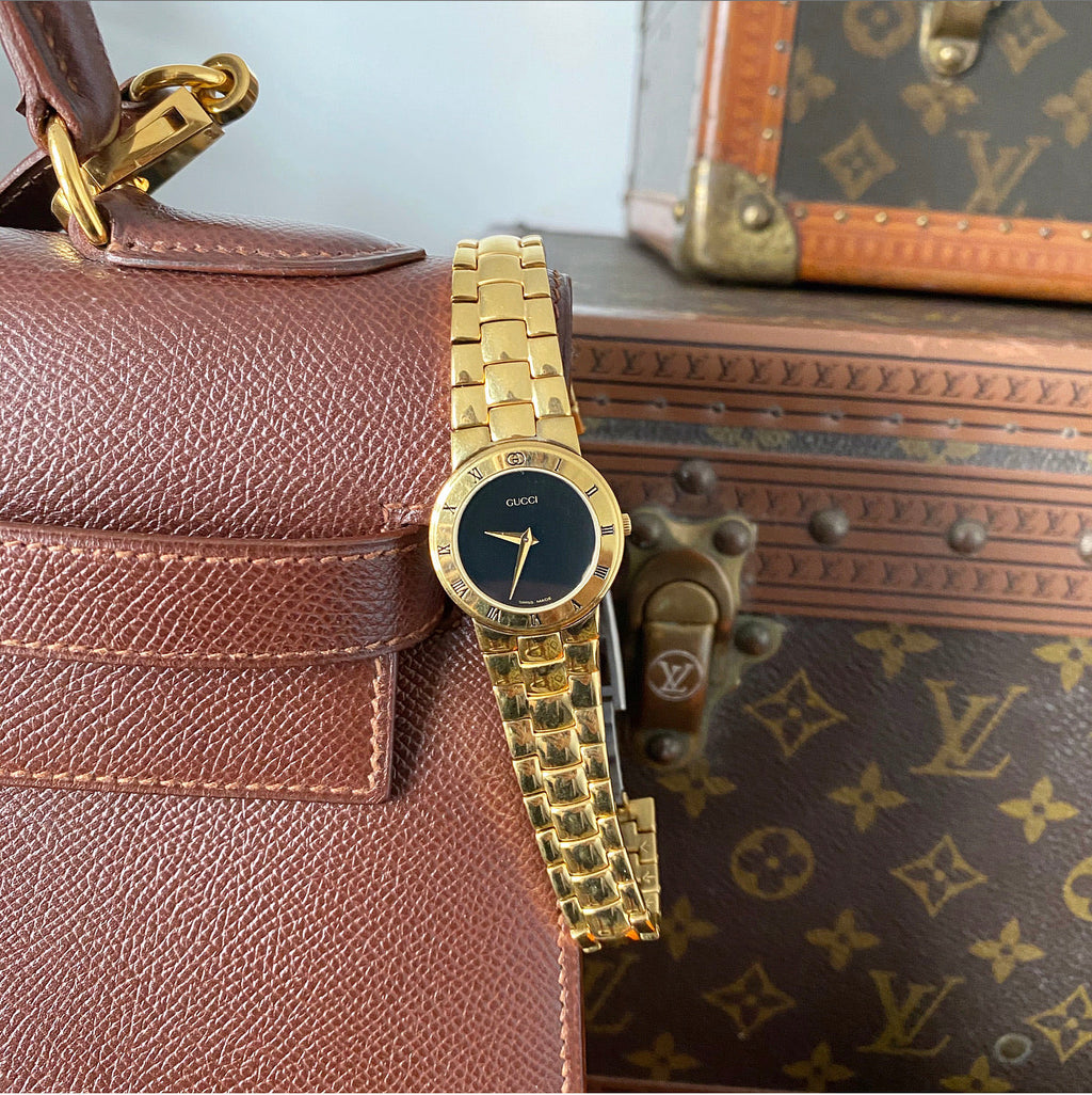 Gucci Vintage Ladies Gold Plated 3300.2.L Wrist Watch