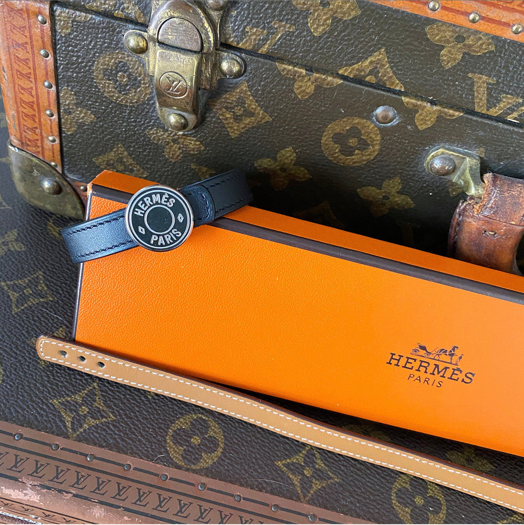 Hermes Clou de Selle Leather Strap Bracelet Set