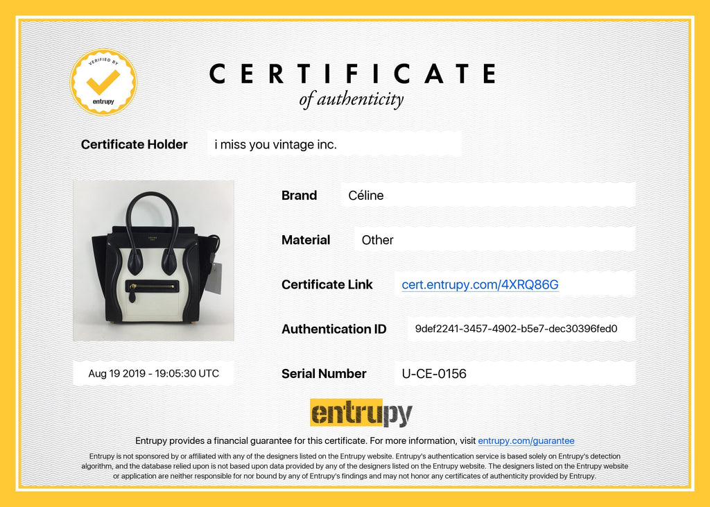 Celine Bicolor Micro Luggage Tote Bag