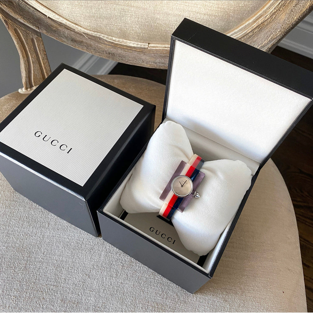 Gucci 2020 Vintage Web Watch 143.5 Multi Stripe Bracelet Watch