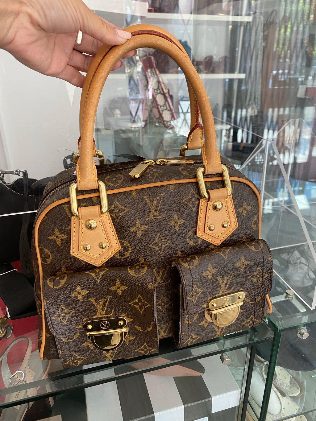 Louis Vuitton Monogram Manhattan Top Handle Bag