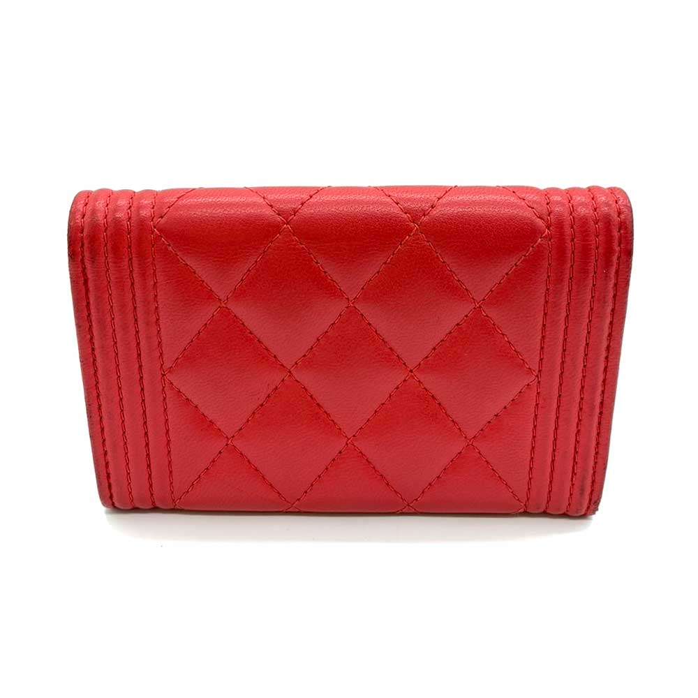 Chanel Boy  Case Red Lambskin
