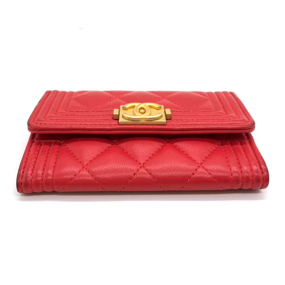 Chanel Boy  Case Red Lambskin