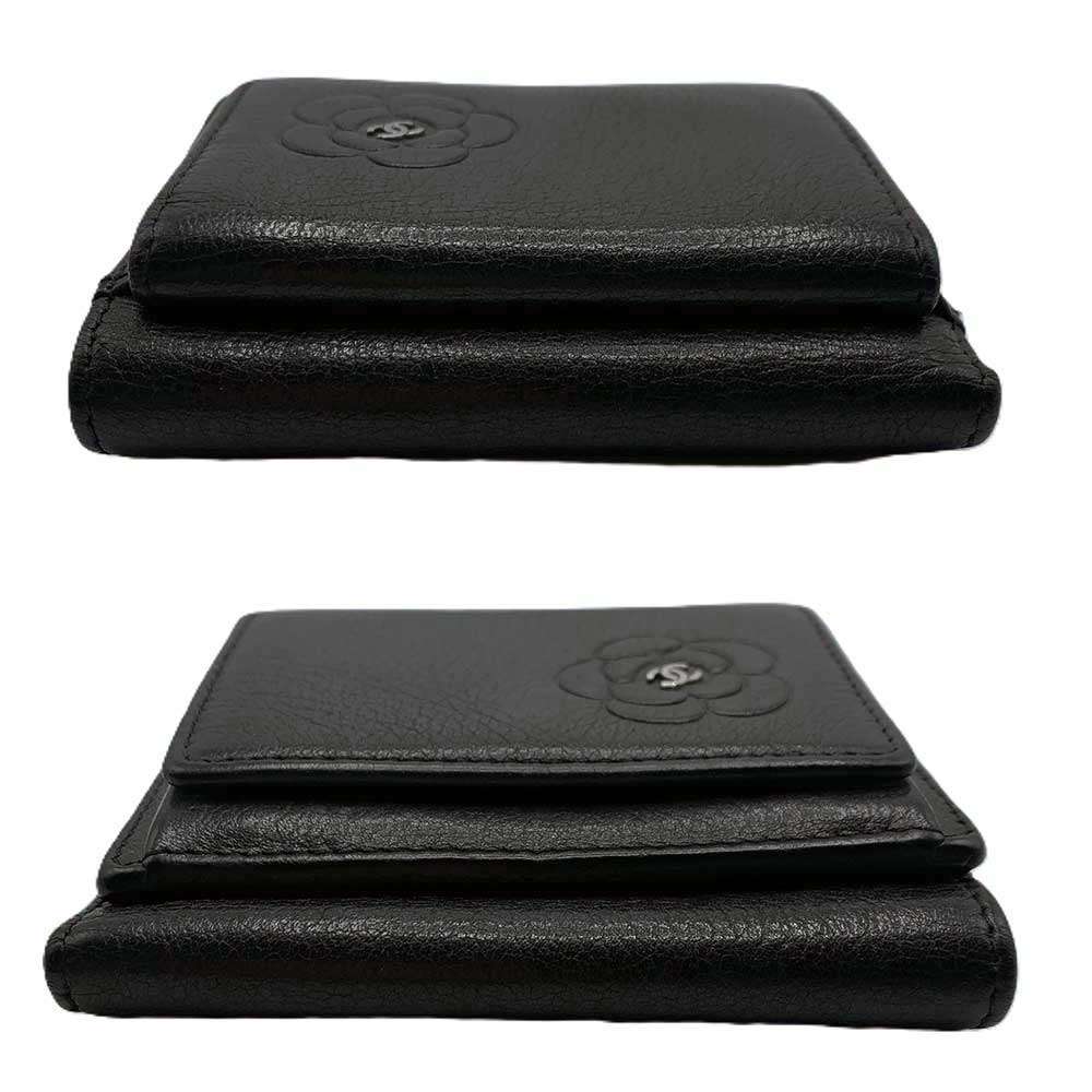 Chanel Camellia Lambskin Compact Wallet
