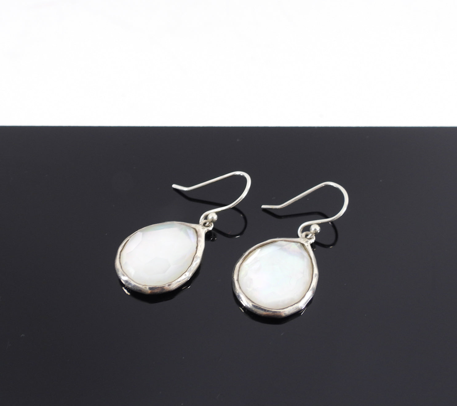 Ippolita Sterling Silver Mother of Pearl / Quartz Tear Drop Earrings