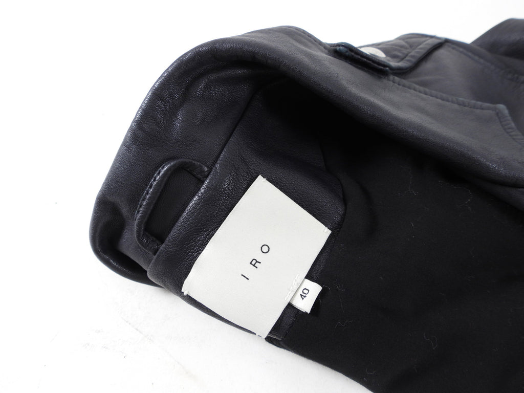 IRO Black Leather Tara Biker Jacket - S / 4