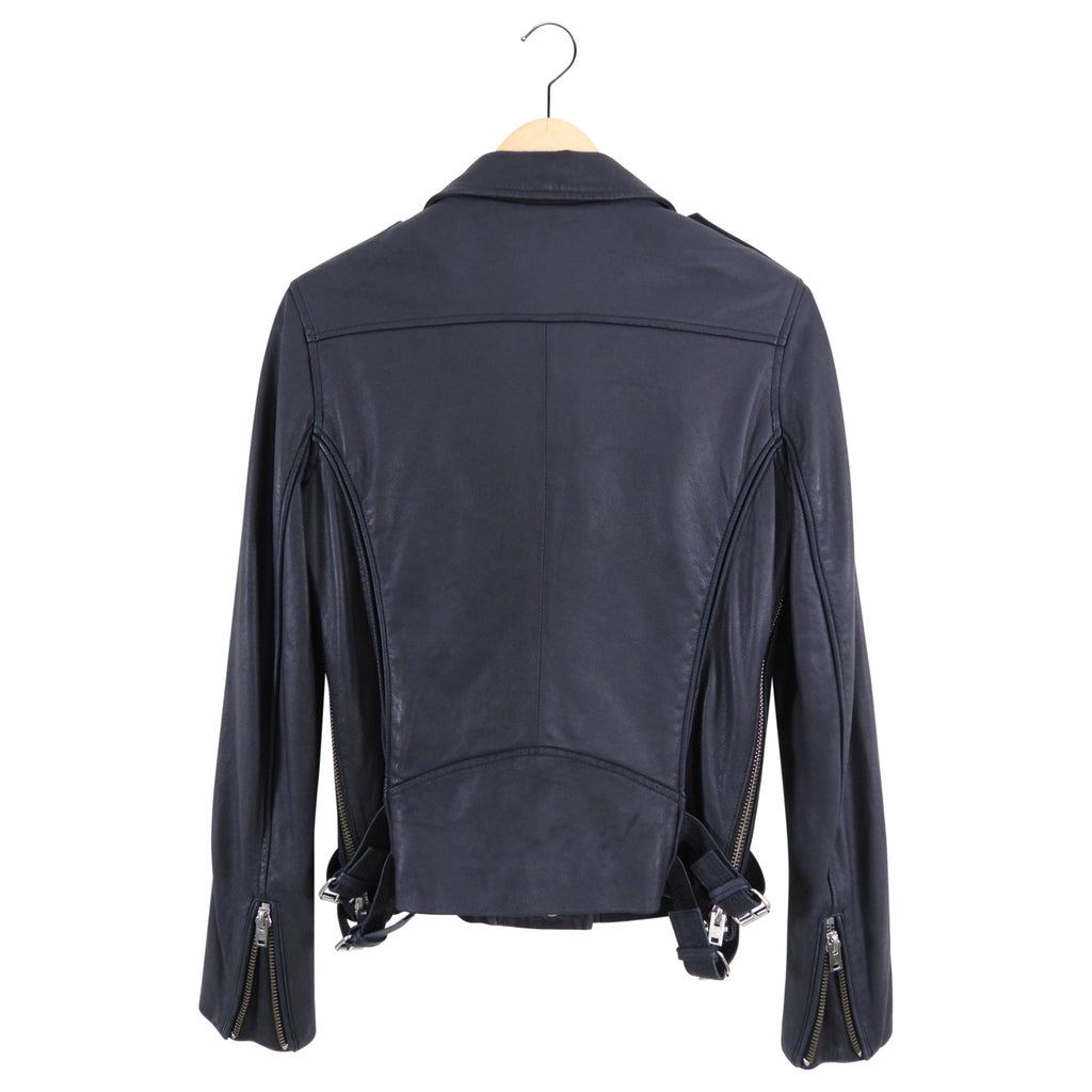 IRO Black Leather Tara Biker Jacket - S / 4