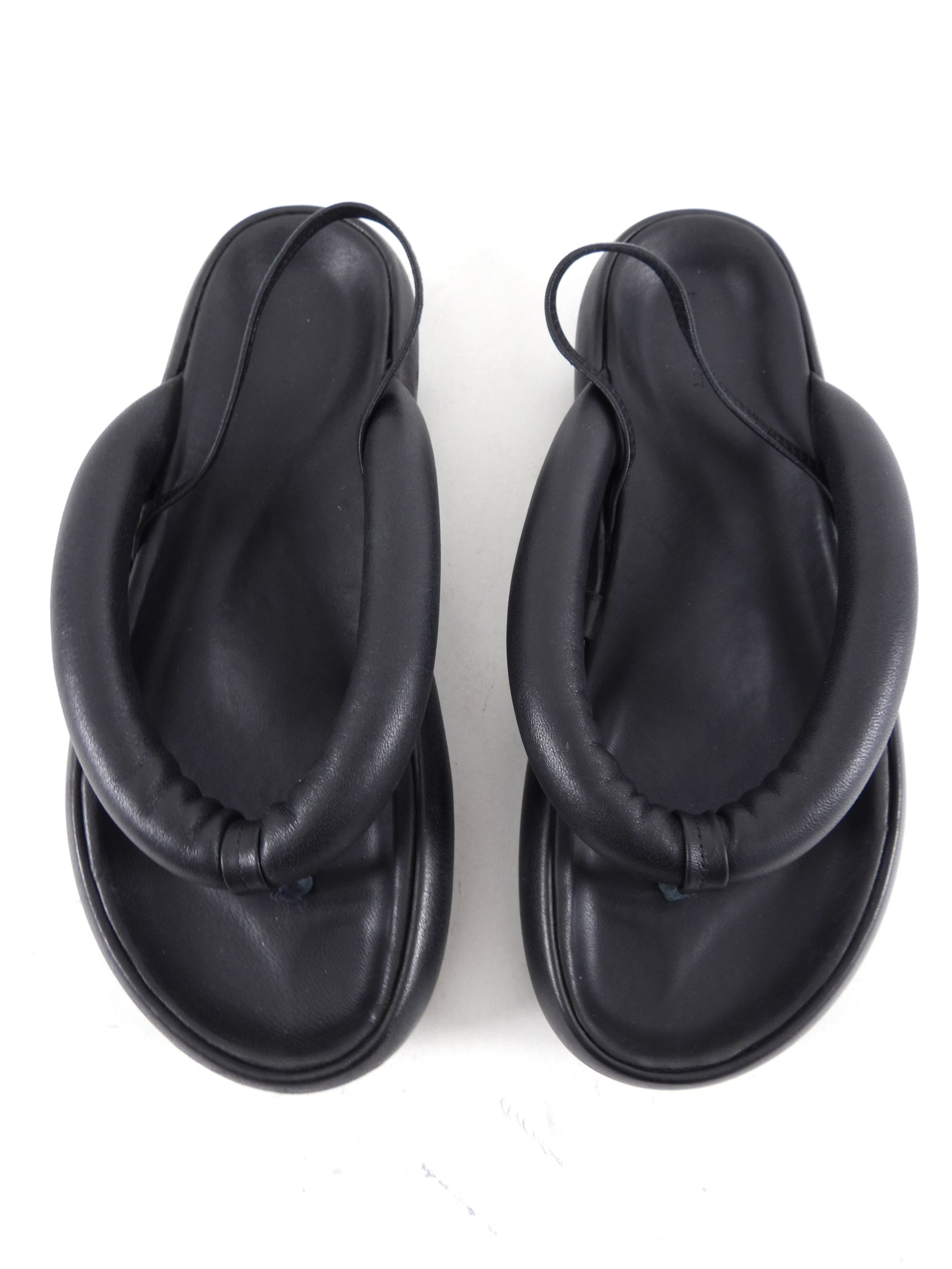 Isabel Marant Black Leather Puff Sandals - 41