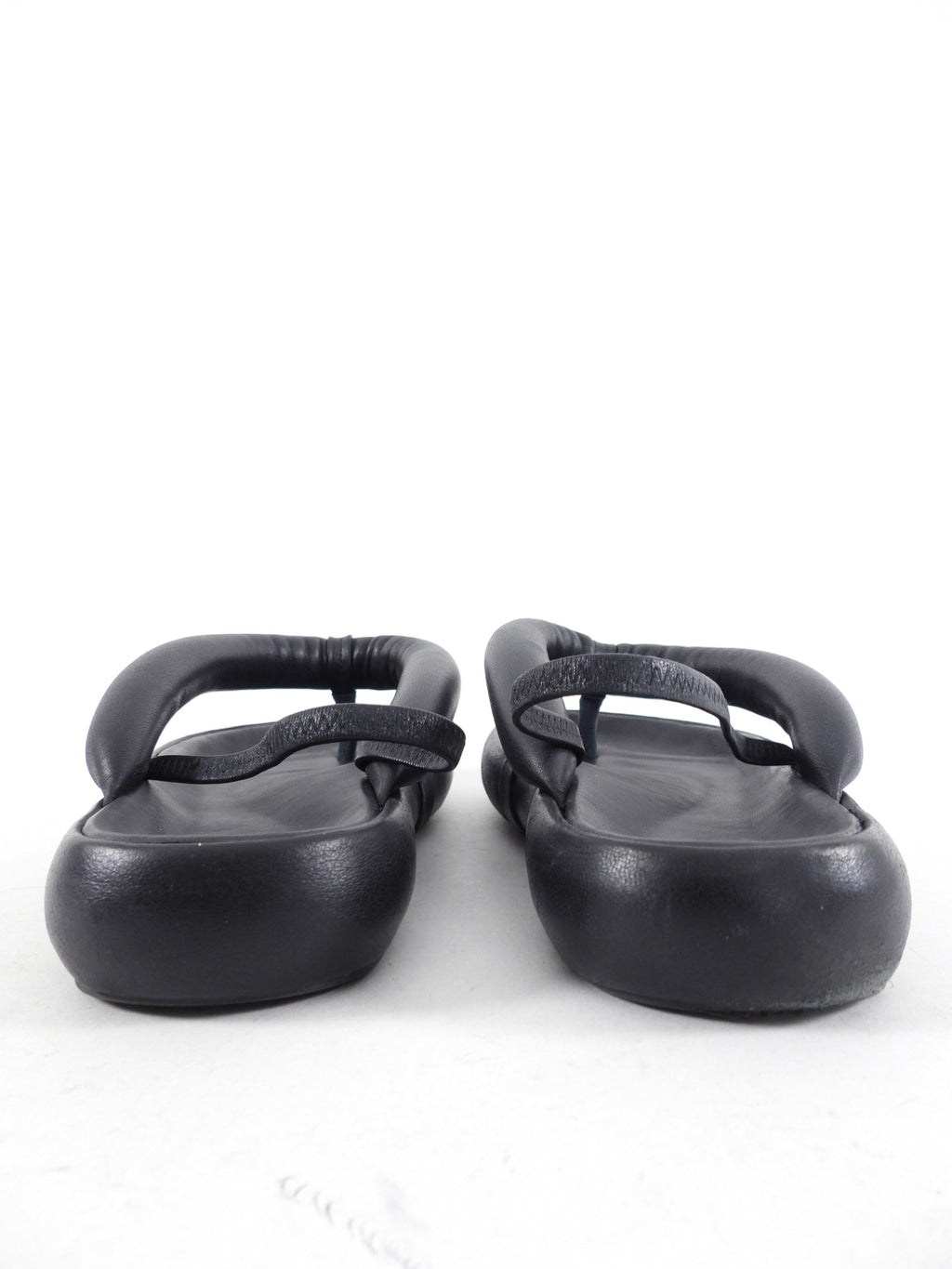 Isabel Marant Black Leather Puff Sandals - 41