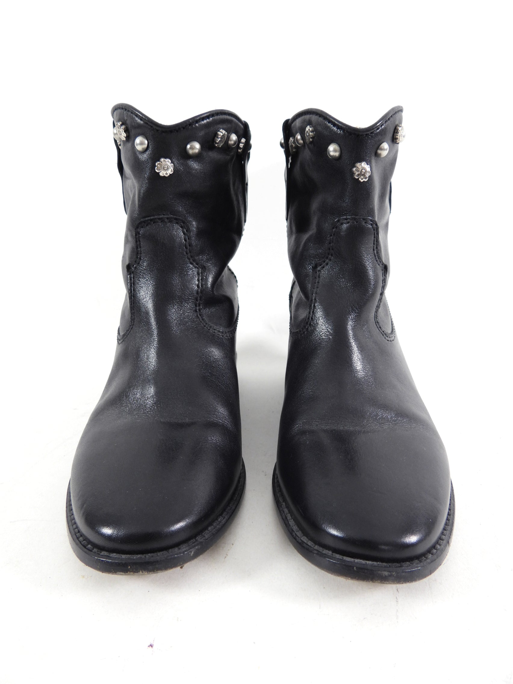 Isabel Marant Black Stud Ankle Boots - FR38.5 / USA 8