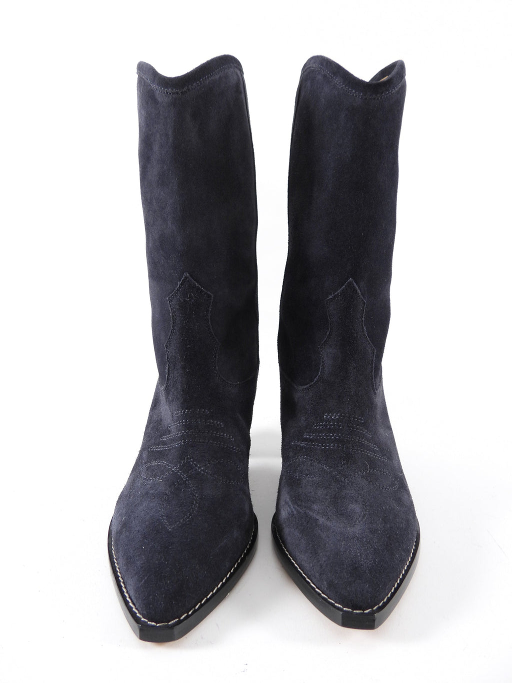 Isabel Marant Navy Suede Suede Cowboy Boots - 37