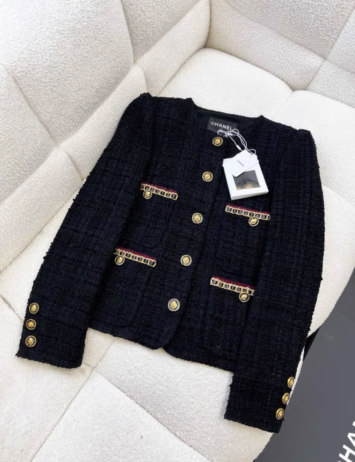 Chanel 21A Black Four Pocket jacket very high end size 36