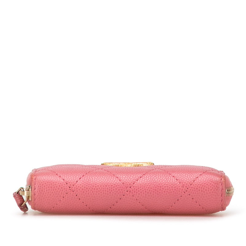 Chanel Coco Mark Matelassé Caviar  Coin Case