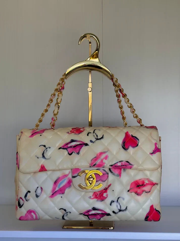 Chanel Vintage 1994 Jumbo Lips & Kisses Flap Bag