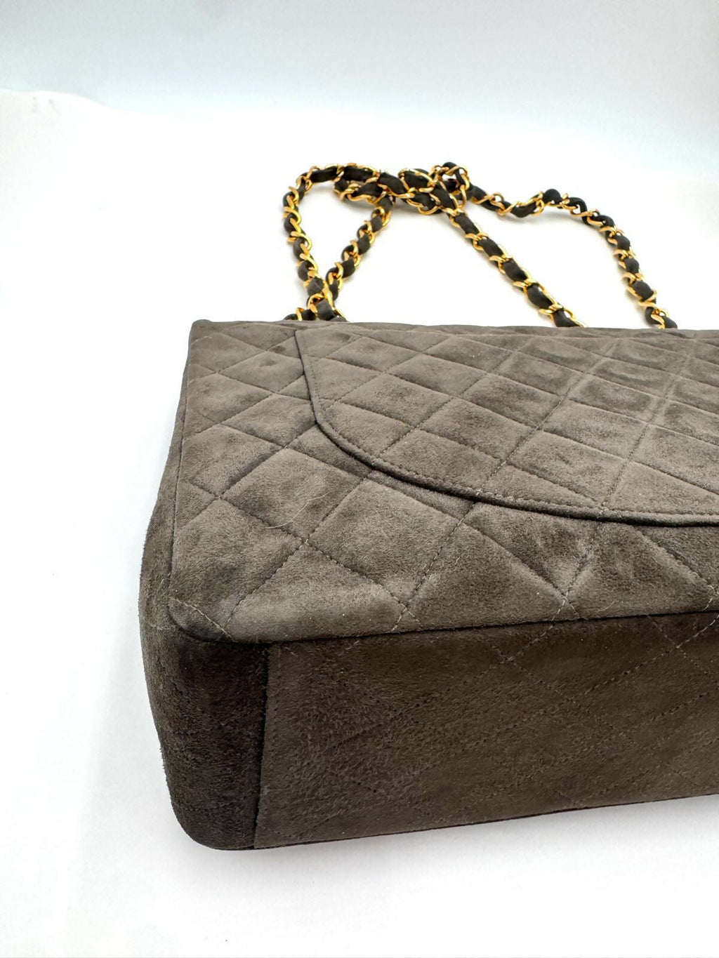 Chanel Vintage Series 3 Suede Maxi Flap Bag