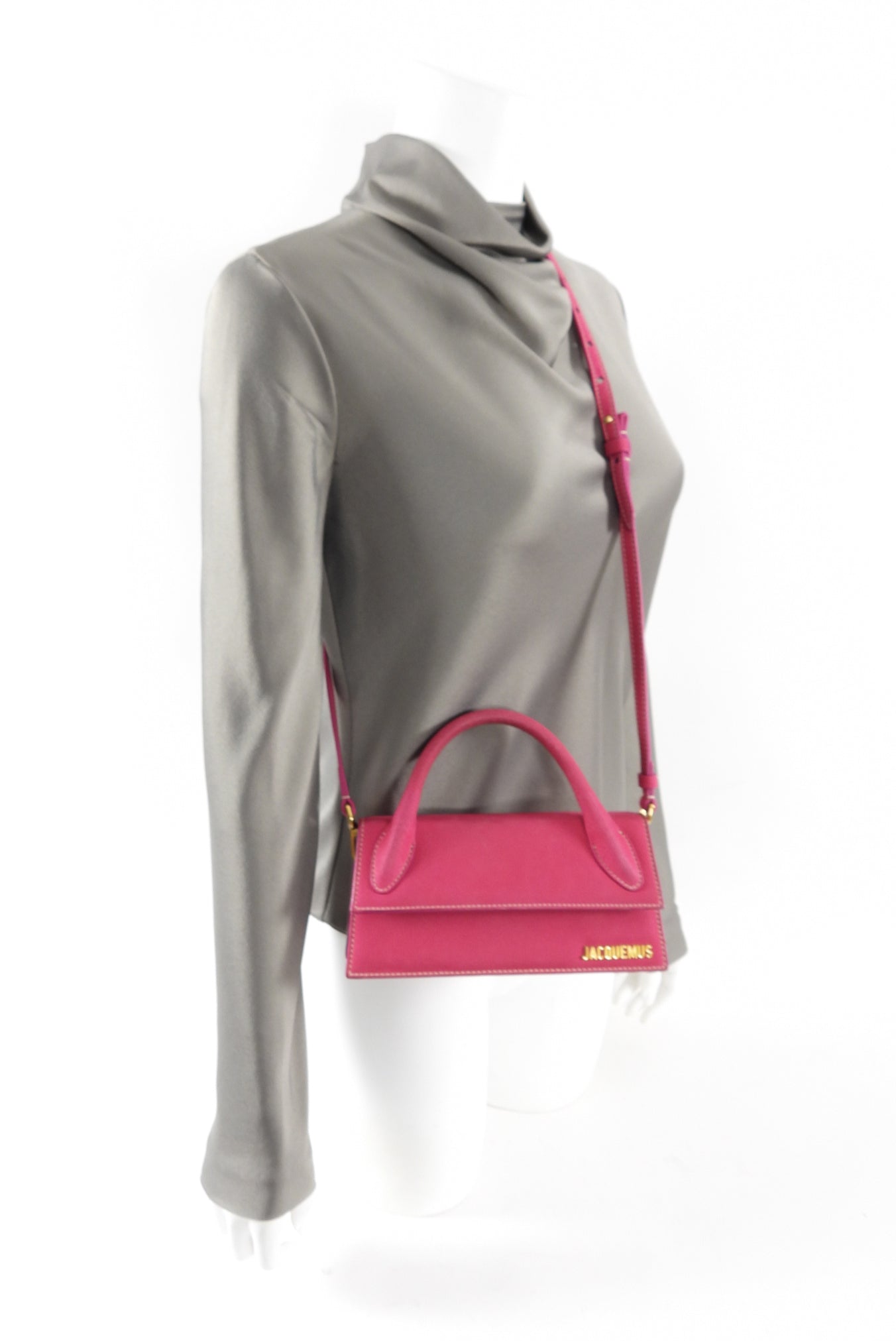 Jacquemus Le Chiquito Long Fuchsia Pink Mini Bag