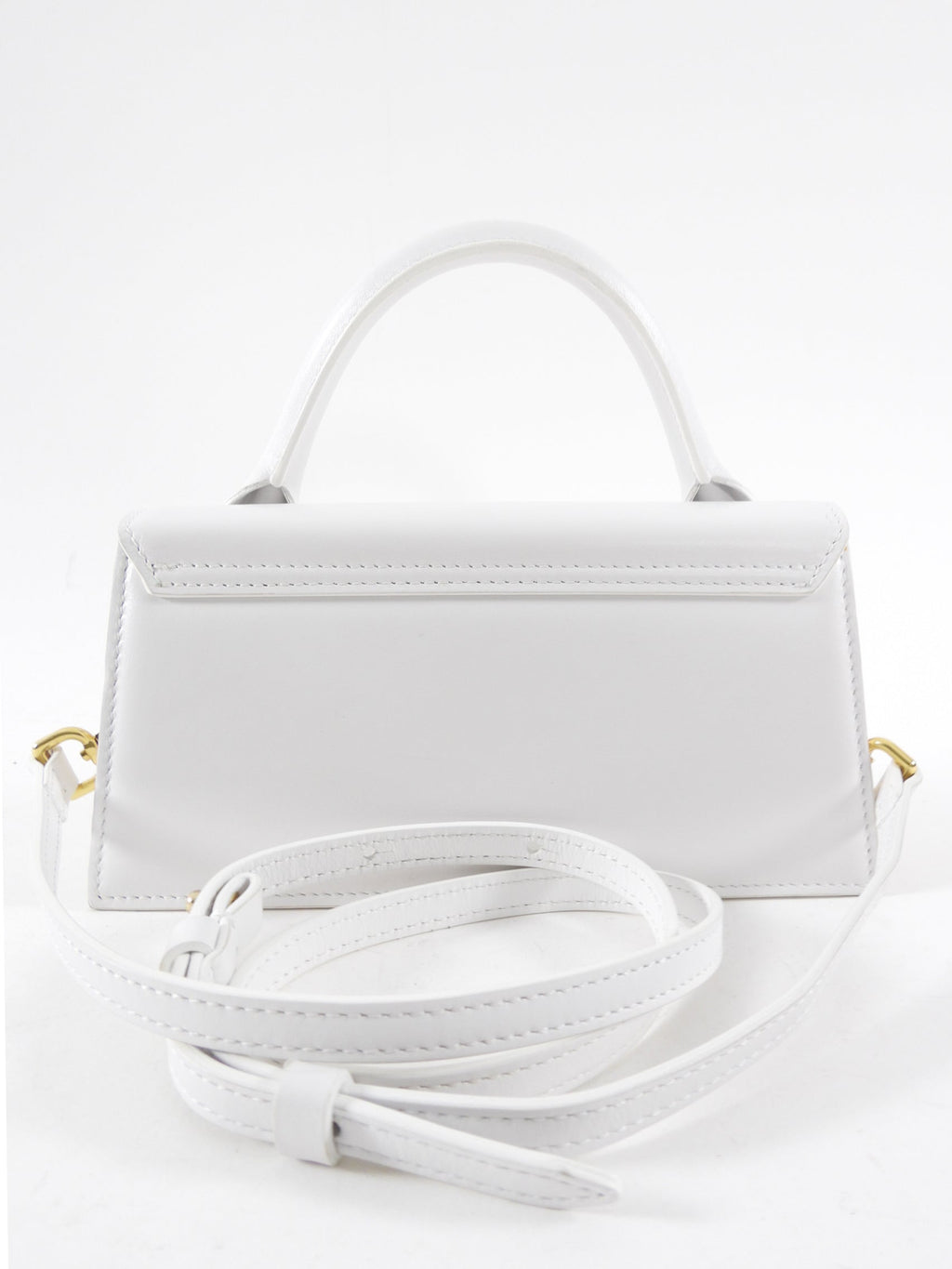Jacquemus Le Chiquito Long White Two Way Top Handle Crossbody Bag