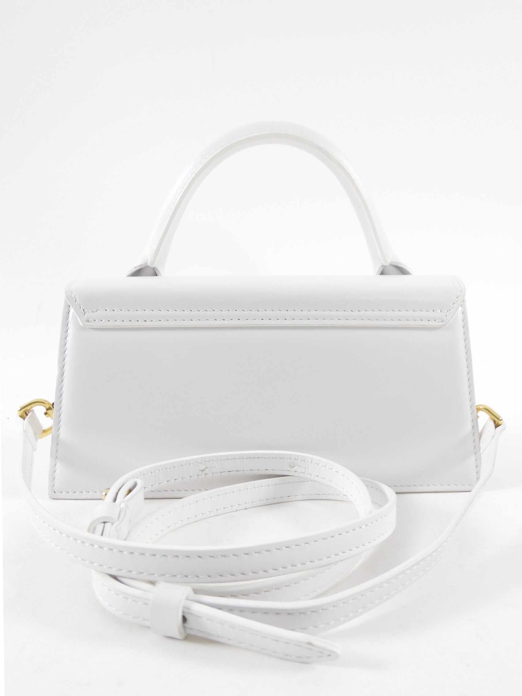 Jacquemus Le Chiquito Long White Two Way Top Handle Crossbody Bag