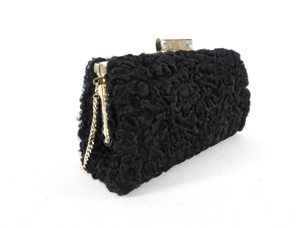 Jason Wu Black Curly Lamb Christie Box Bag