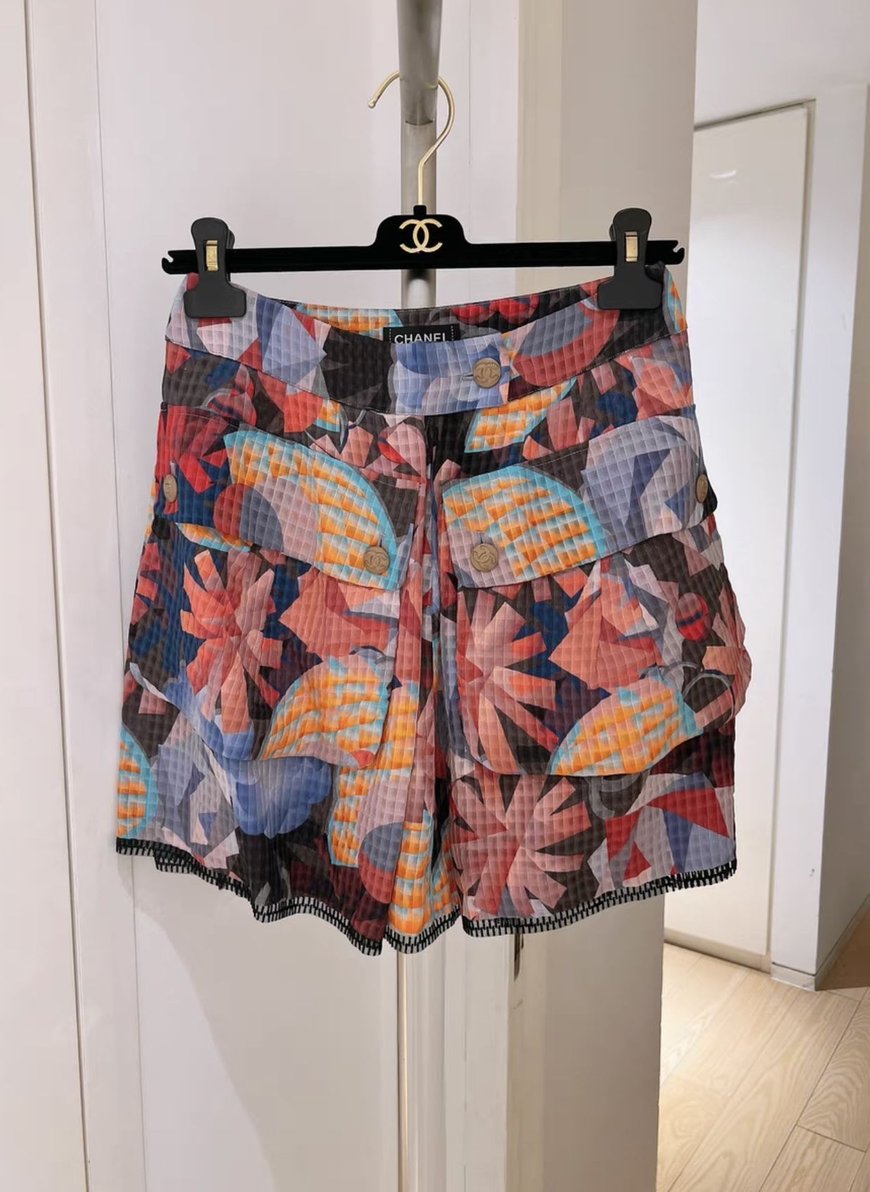 Chanel colorful printed silk shirt and shirt set