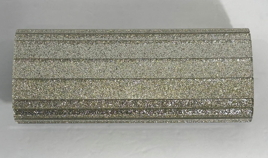 JIMMY CHOO GOLD CLUTCH WITH CHAIN-LINK STRAP