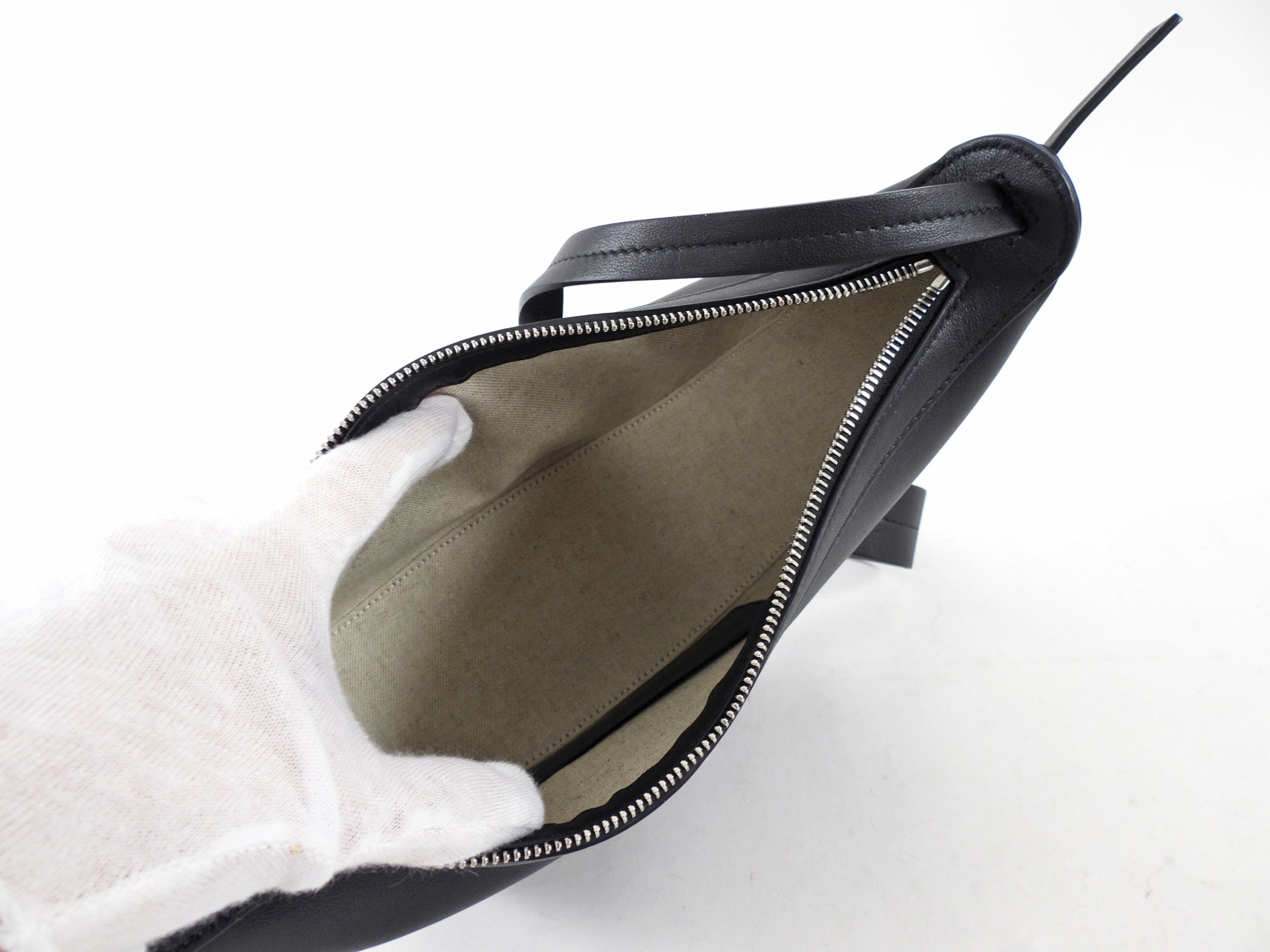 Jil Sander Black Leather Small Knot Bag