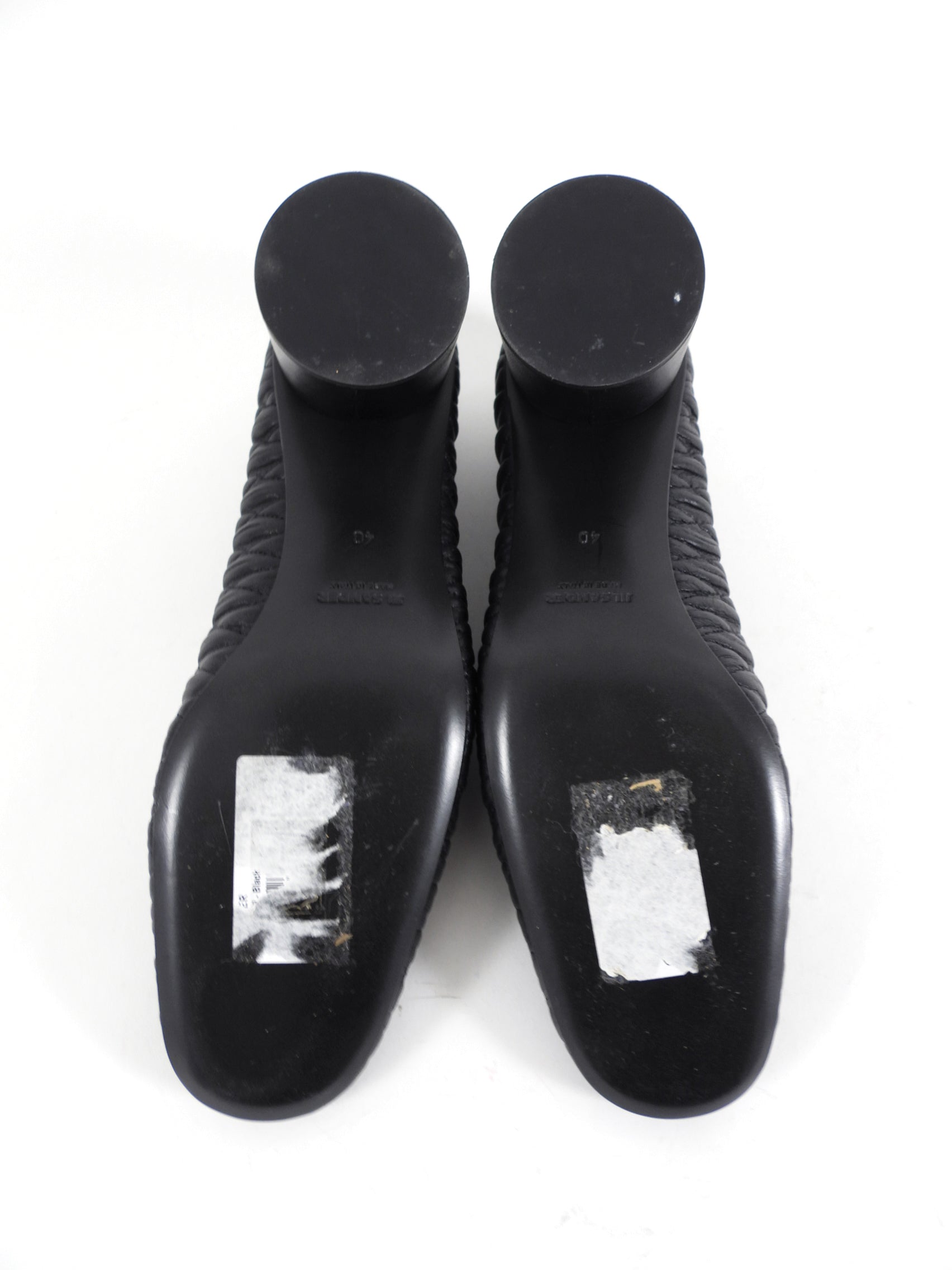 Jil Sander Black Quilted Block Heel Pumps - 40