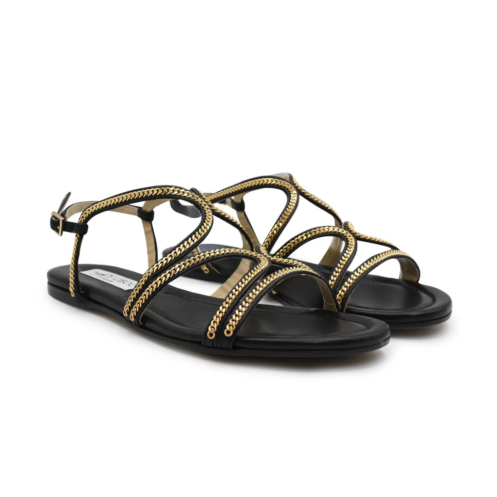 Jimmy Choo 'Nickel Flat' Sandals - Women's 37